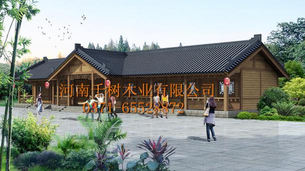 洛陽萬安山山頂公園中式木屋效果圖1