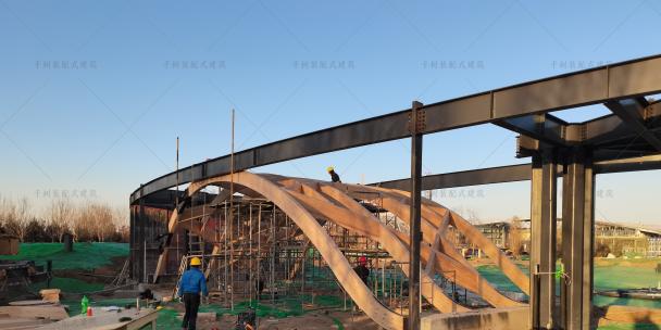 千樹承建河北園博園木結(jié)構(gòu)建筑在建中，敬請期待成品！